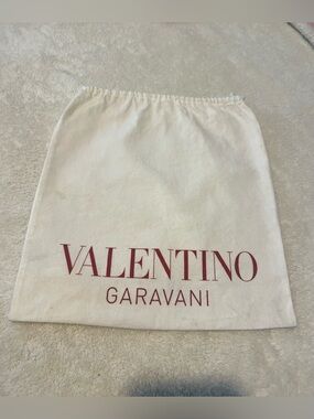 Valentino Garavani White Dust Bag with Red Logo
